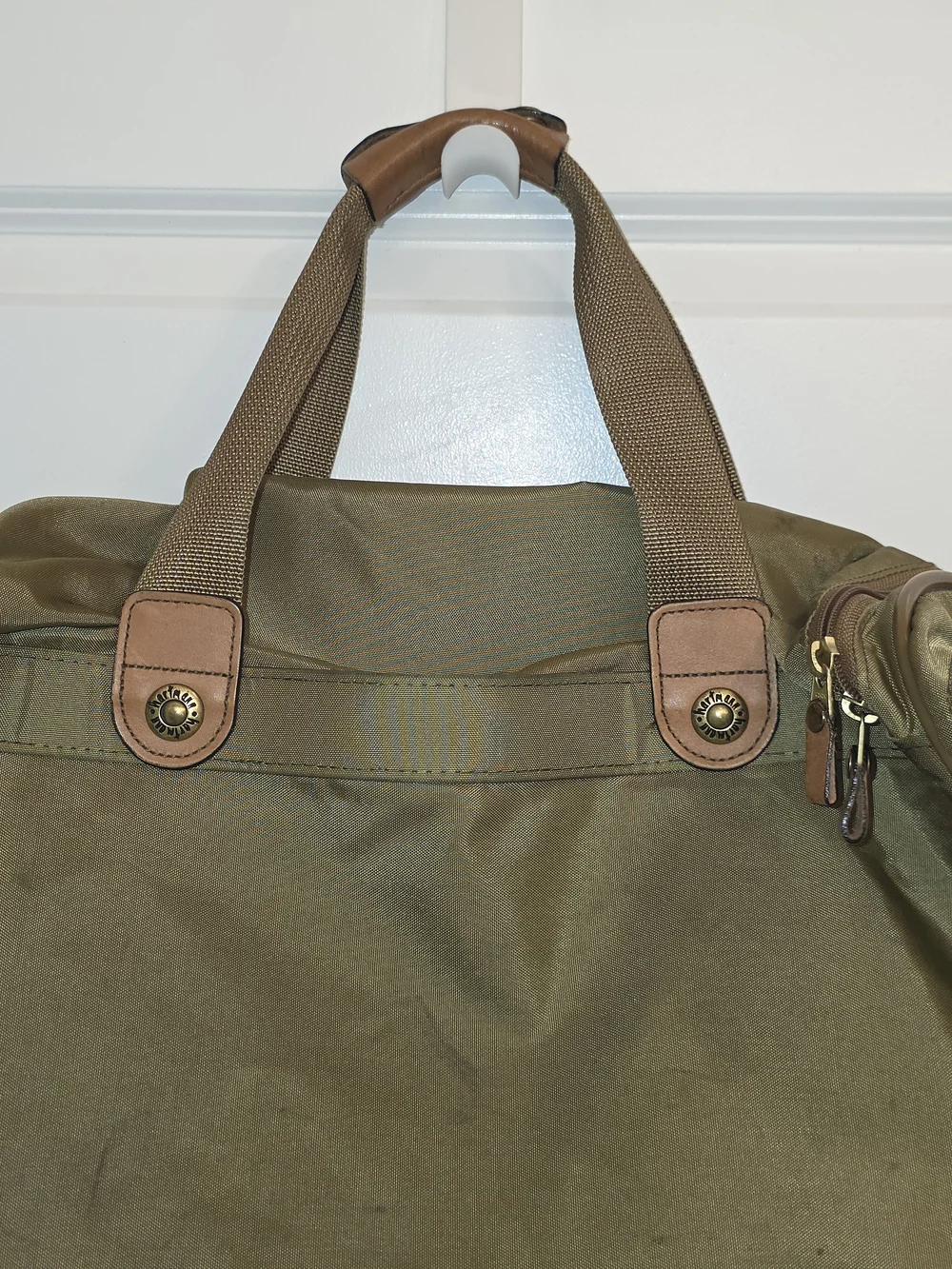Hartmann Vintage Leather and Nylon Weekender Duffel Bag - Classic Travel Luggage